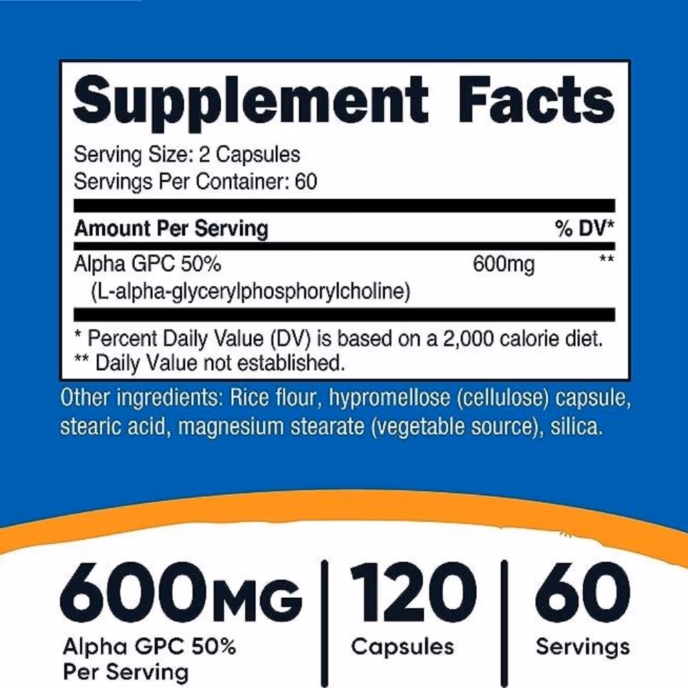 Nutricost Alpha GPC 600mg 120 Capsules 2