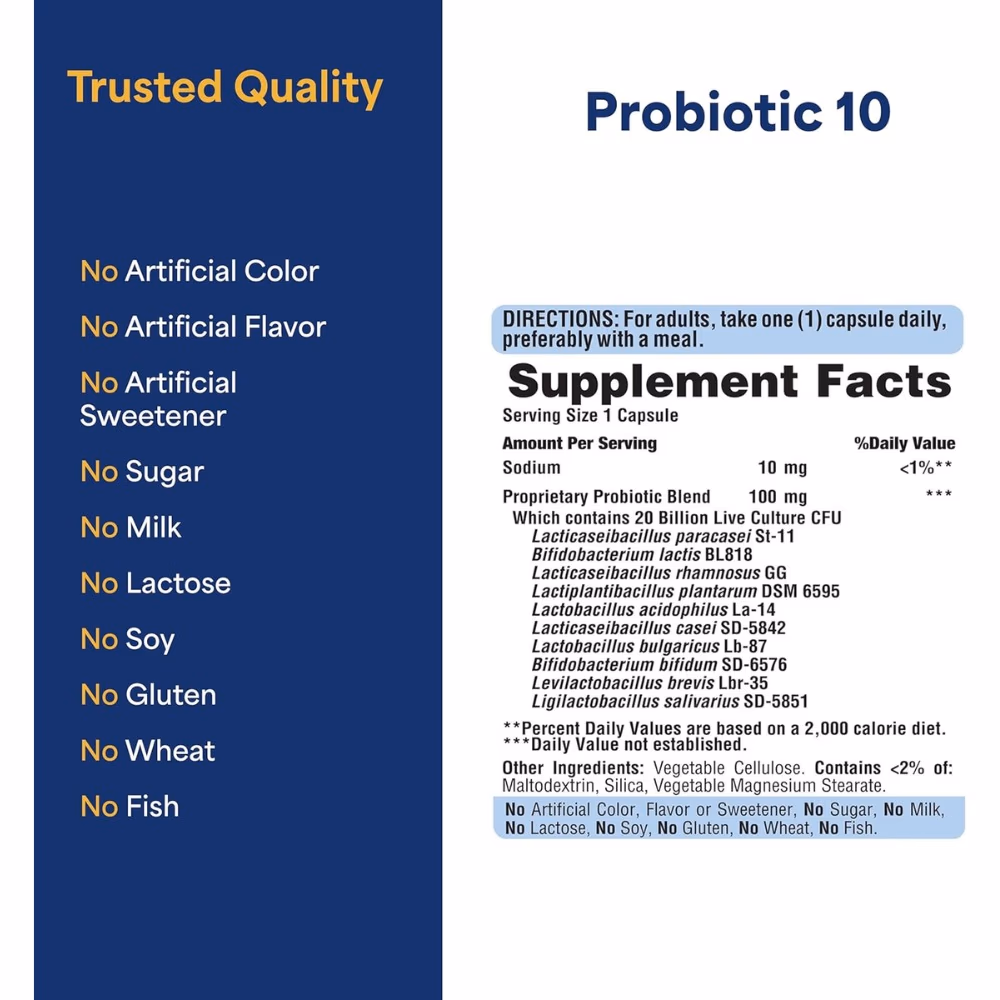 Puritan's Pride Probiotic 10-60 Capsules  5