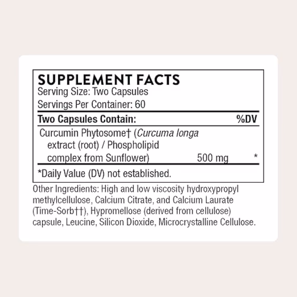 Thorne Curcumin Phytosome 500mg - 120 Capsules 2