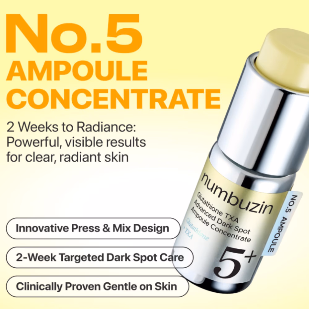 Numbuzin No.5+ Glutathione TXA Advanced Dark Spot Ampoule 3