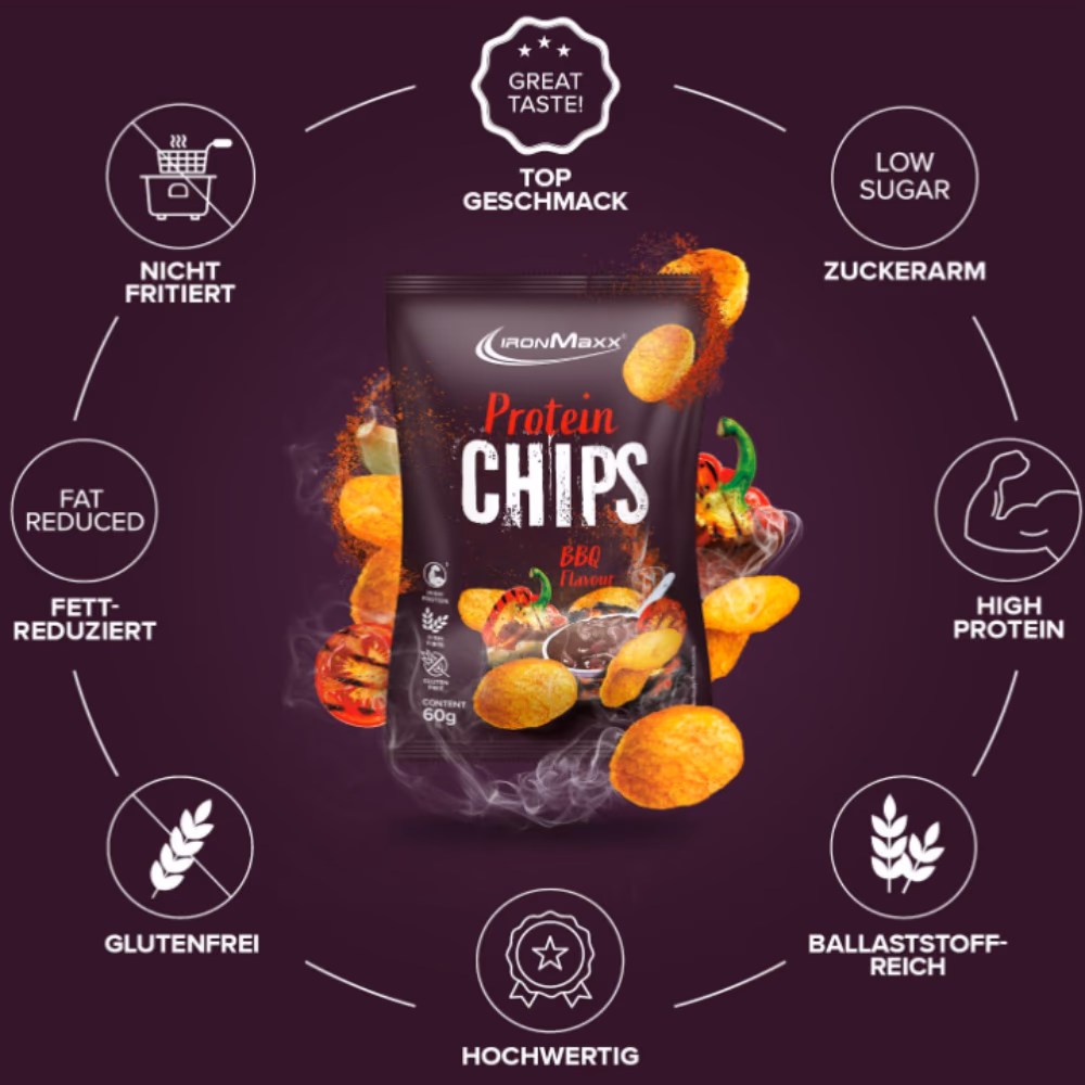 IronMaxx Protein Chips – BBQ (60g) 2