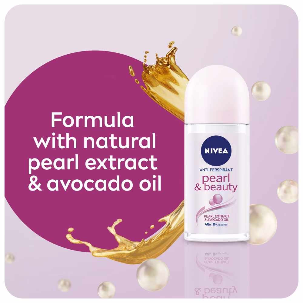 Nivea Pearl And Beauty Roll-On Deodorant 50ml 3