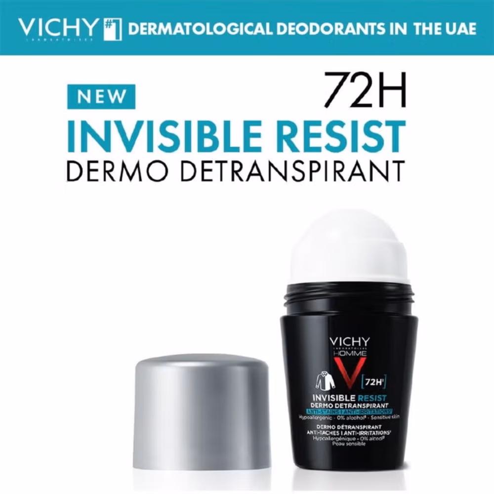Vichy Deo Homme Sensitive Skin Roll On 48H 50Ml-Black 4