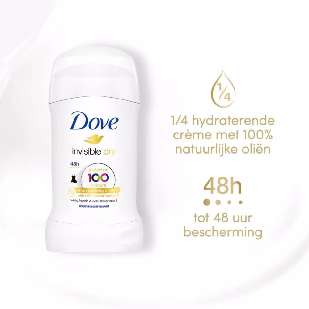 Dove Invisible Dry Deodorant Stick 48H White Freesia and Violet 50ml 2