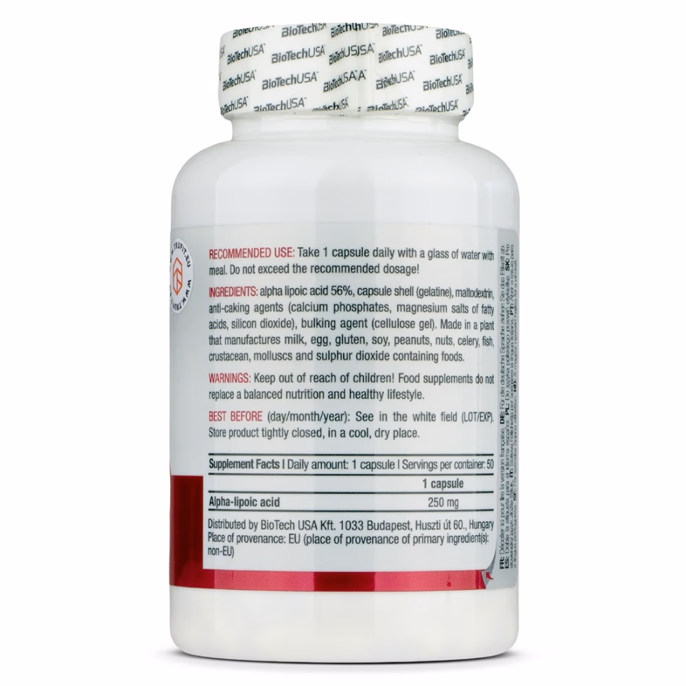BioTechUSA ALA 250mg - 50 Capsules 3