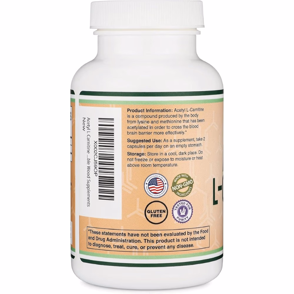 Double Wood Acetyl L-Carnitine 1000 mg-150 Capsules 2
