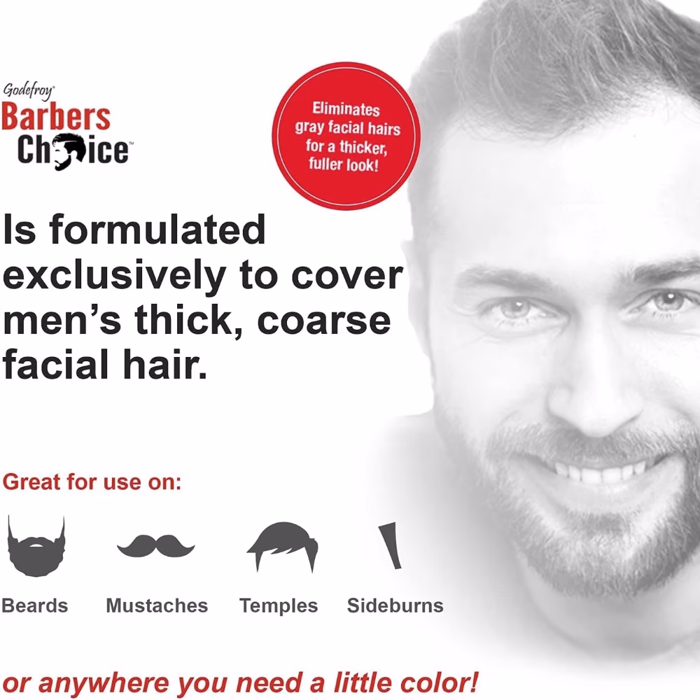 Godefroy Barbers Choice Beard And Mustache Color Medium Light Brown 44ml 3