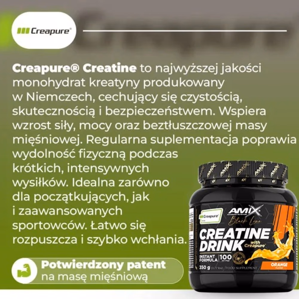 Amix Black Creatine Creapure Powder Orange 350g 2