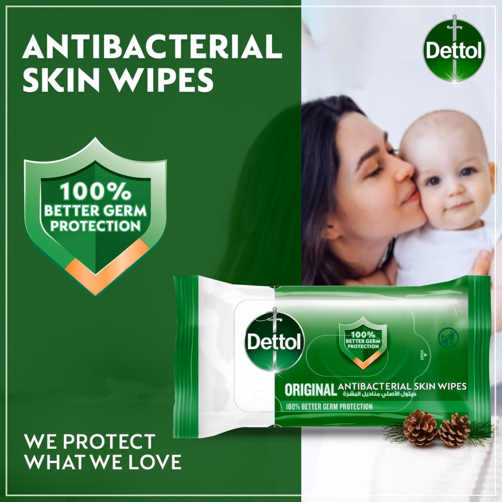 Dettol Anti Bacterial Original Skin 10 Wipes 4
