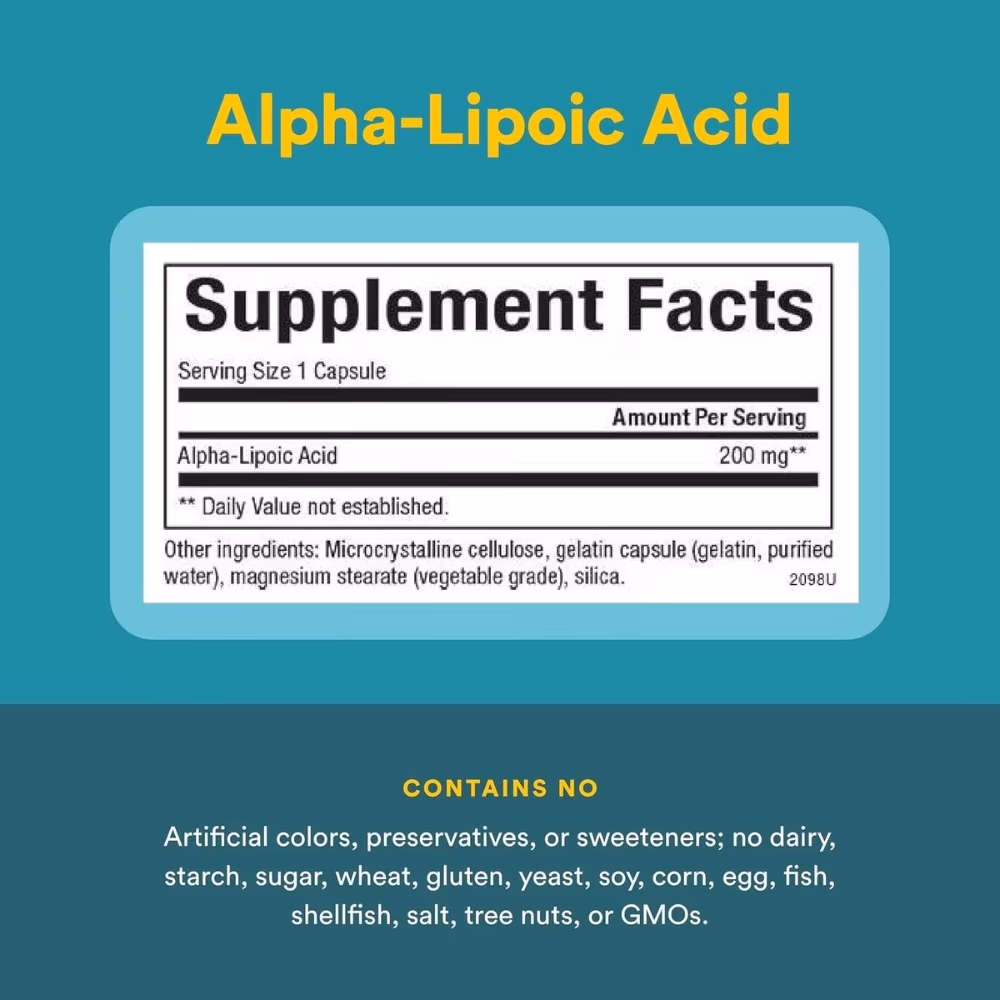 Natural Factors Alpha Lipoic Acid 200mg 60 Capsules 4