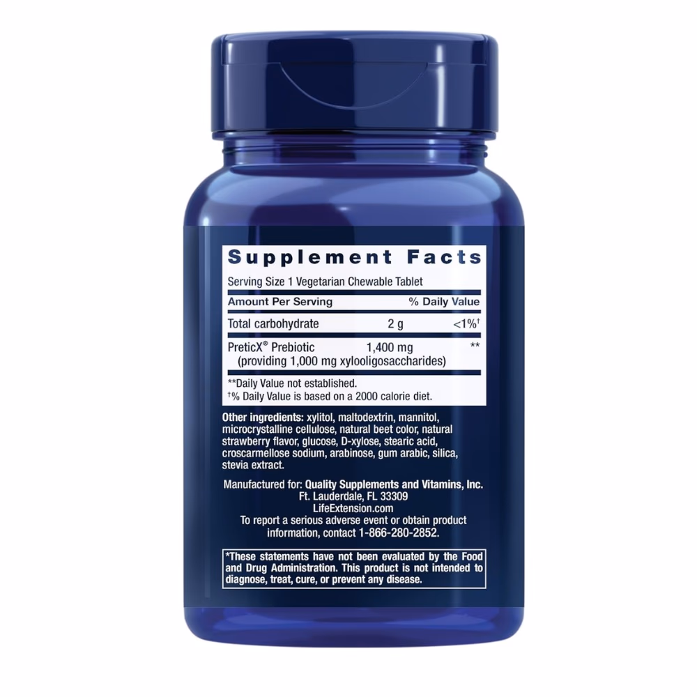 Life Extension Prebiotic Chewable 60 Tablets 2