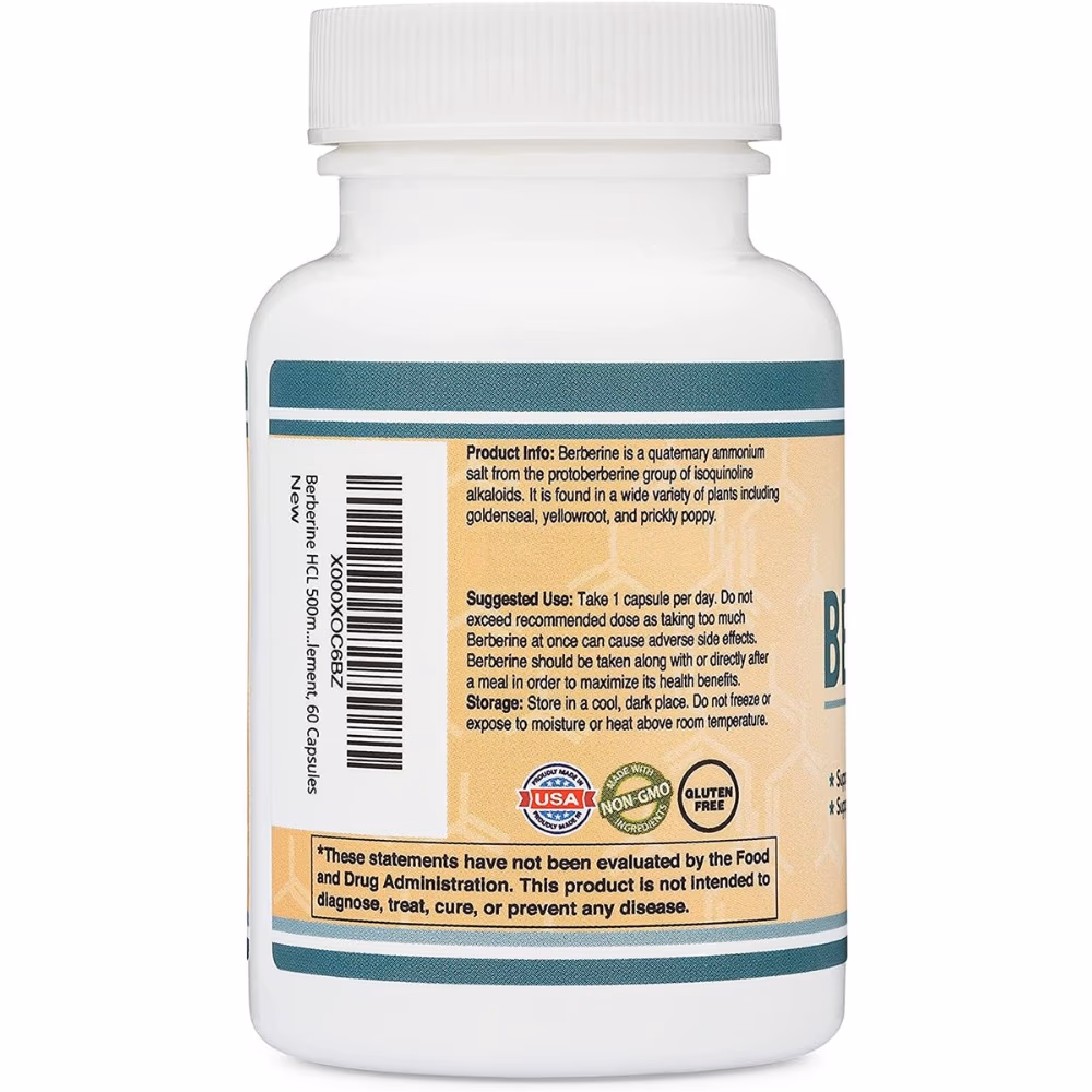 Double Wood Berberine 500 mg-60 Capsules 3