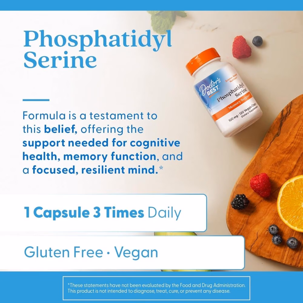 Doctor's Best Phosphatidylserine 100mg, 120 Vegetarian Capsules 5