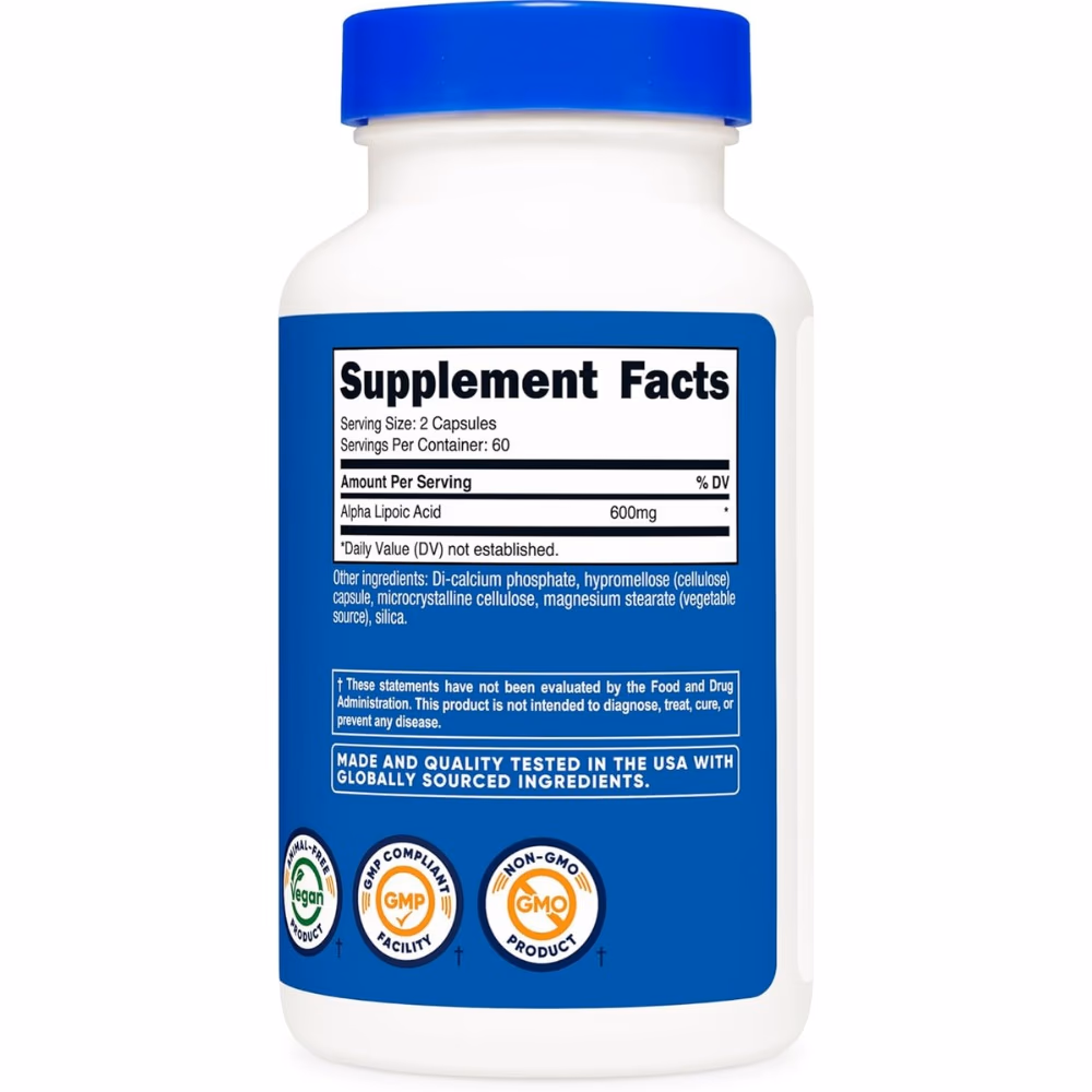 Nutricost Alpha Lipoic Acid 600Mg-60 Capsules 4