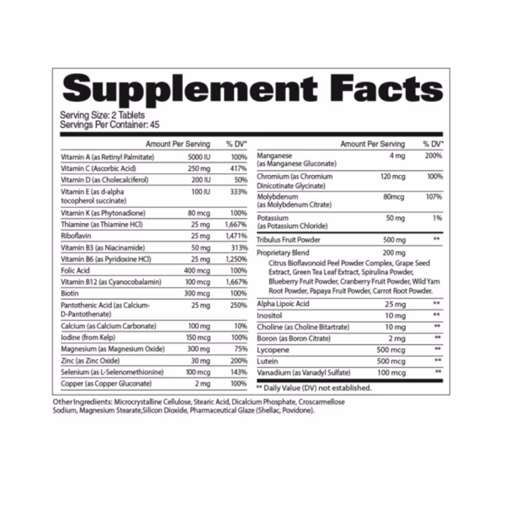 GAT Men's Multi + Test 150 Tablets 2