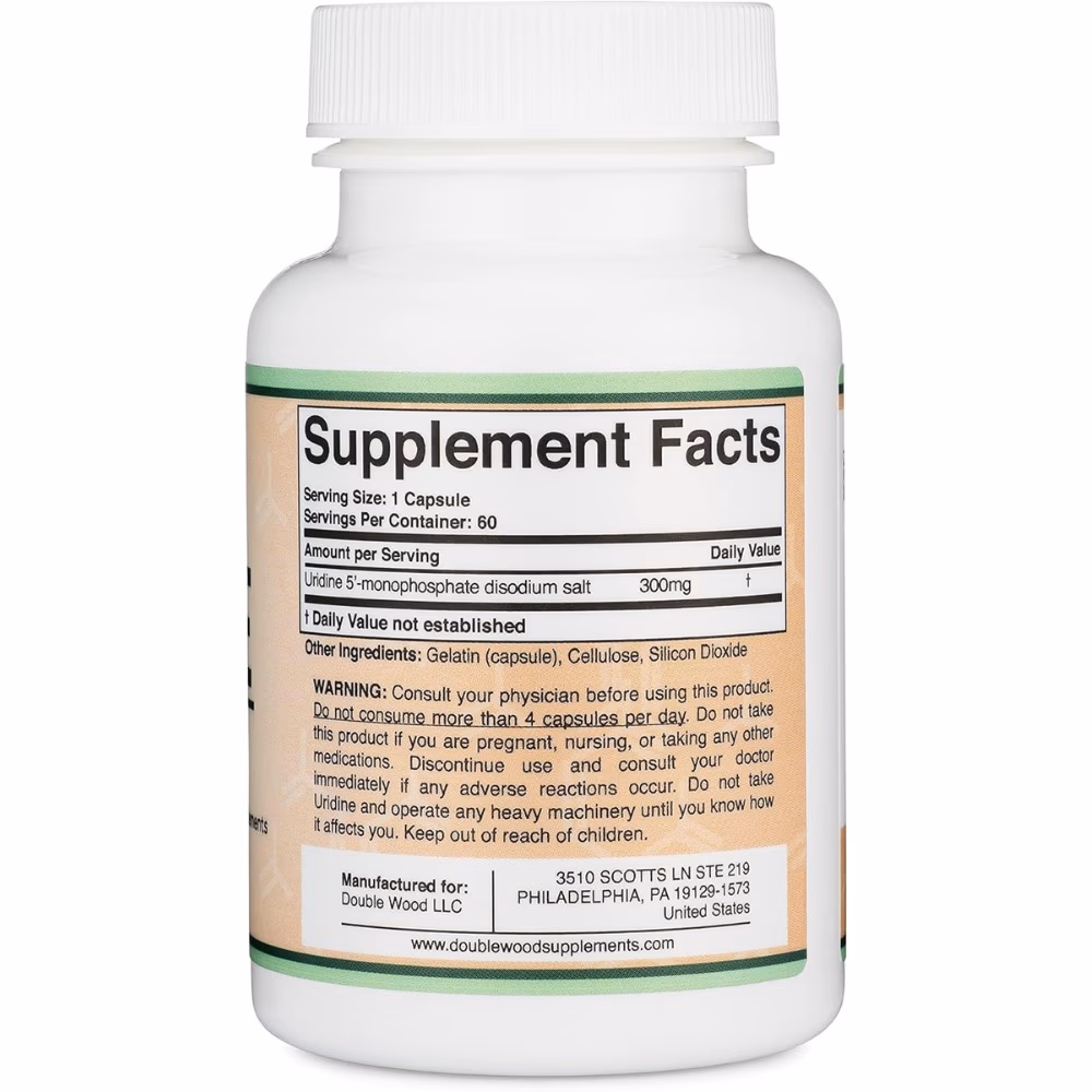 Double Wood Uridine 300 mg-60 Capsules  3