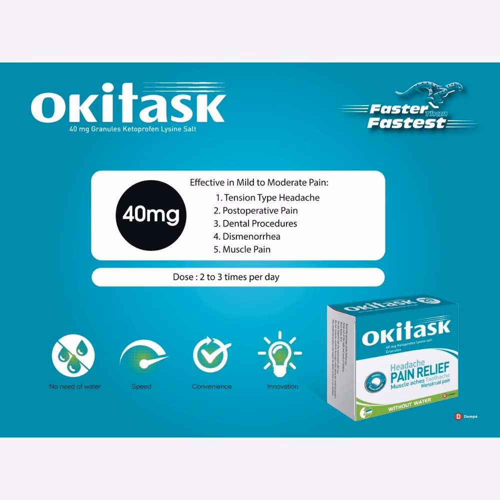 Okitask 40mg Granules 20 Sachets 3