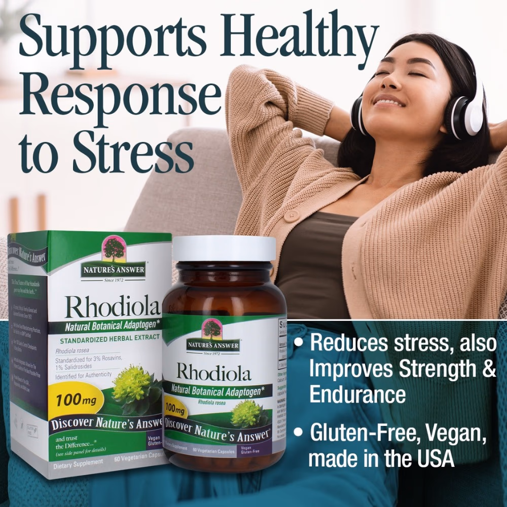 Natures Answer Rhodiola 100mg-60 Capsules 3