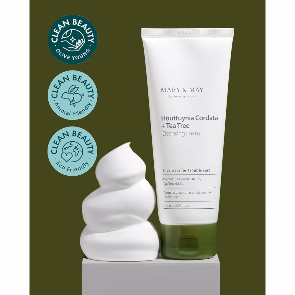 Mary & May Houttuynia + Tea Tree Cleansing Foam 150ml 4