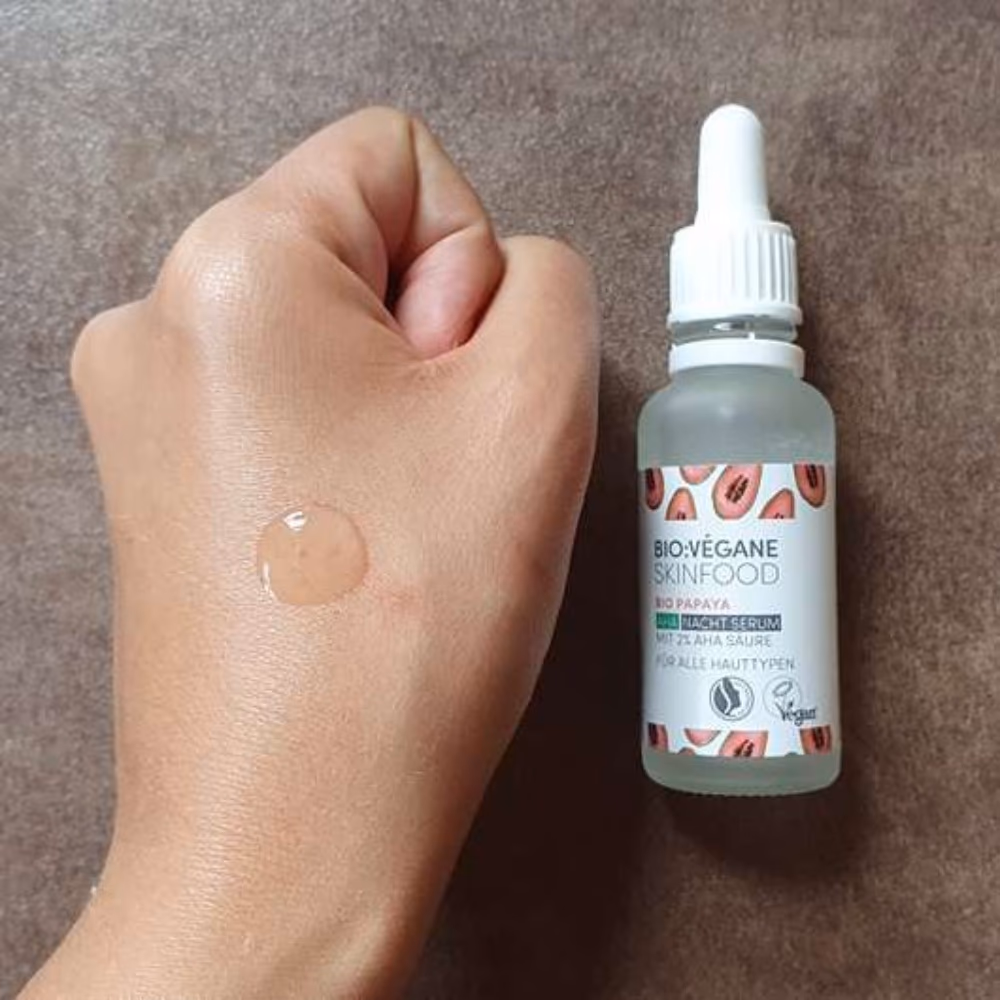 BIOVEGANE Skinfood Organic Papaya AHA Night Serum 30ml 3