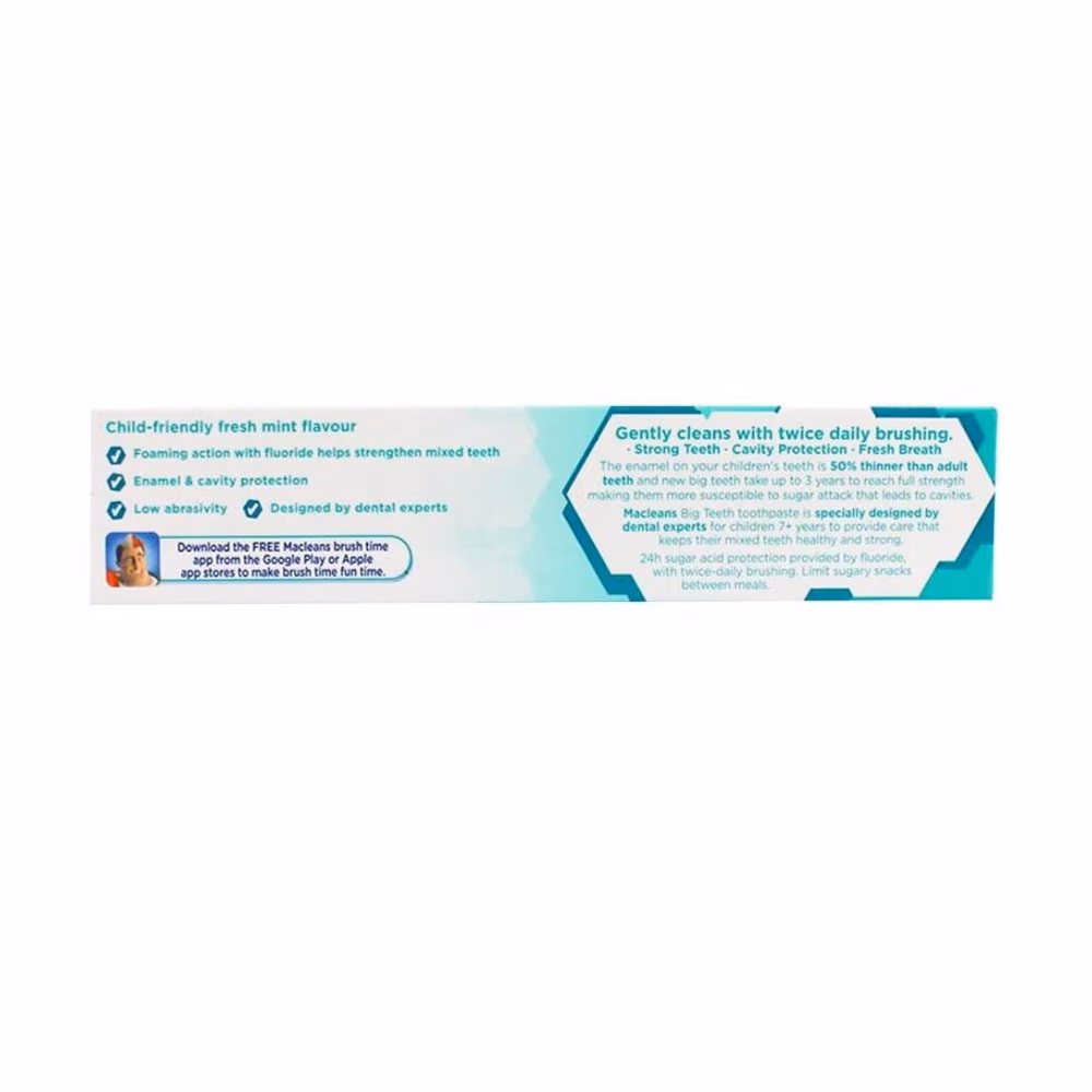 Macleans Big Teeth Toothpaste 7+ Years 63g 3