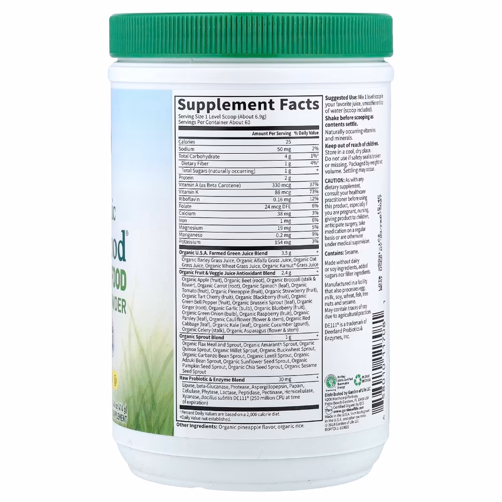 Garden Of Life Raw Organic Green SuperFood 60S 2