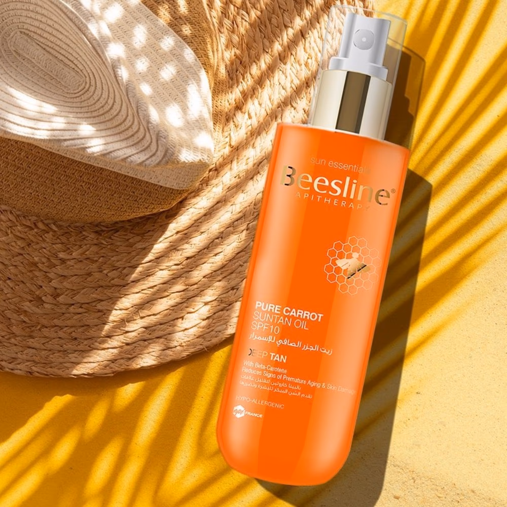 Beesline Suntan Oil SPF 10 Carrot Deep Tan 200ml 2