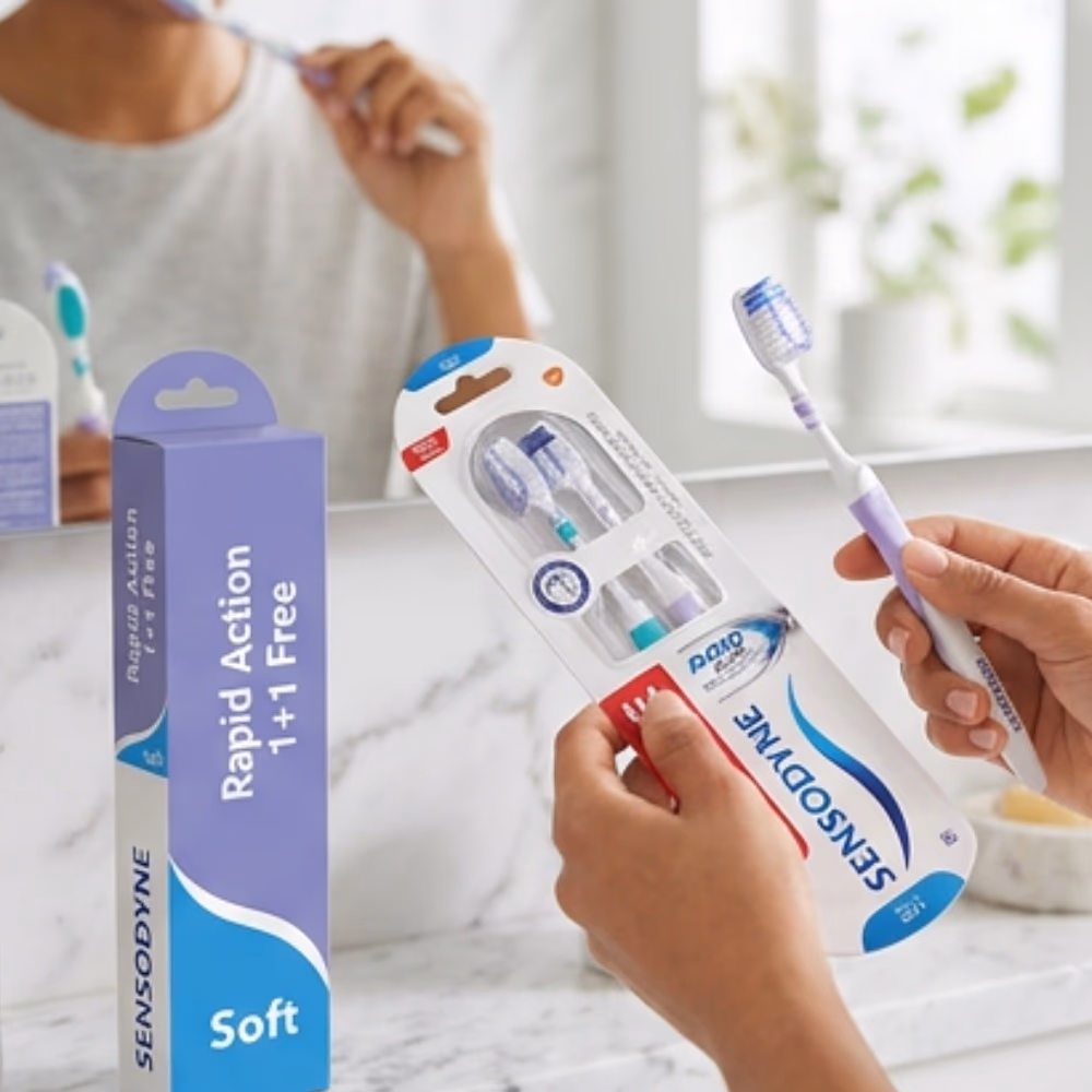 Sensodyne Toothbrush Rapid Act Soft 1 + 1 3