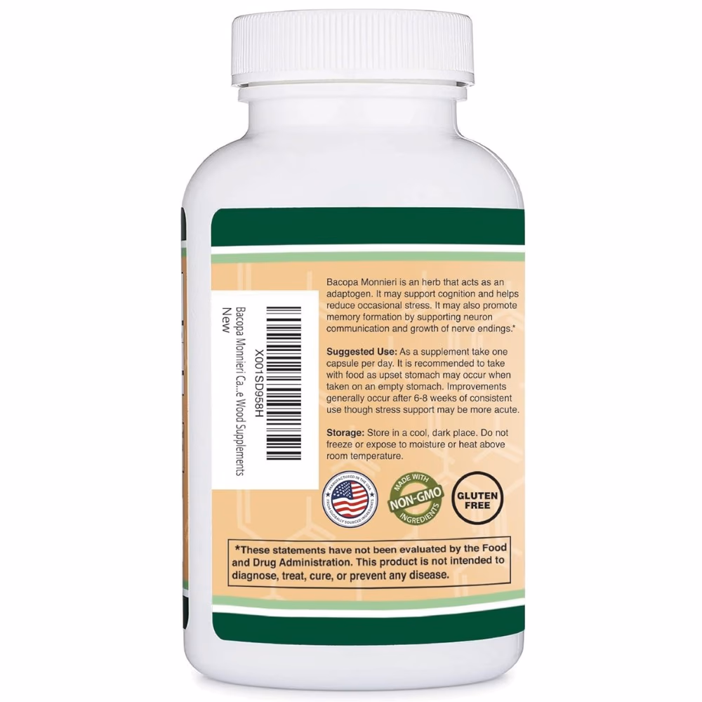 Double Wood Bacopa Extract 450 mg-90 Capsules 4