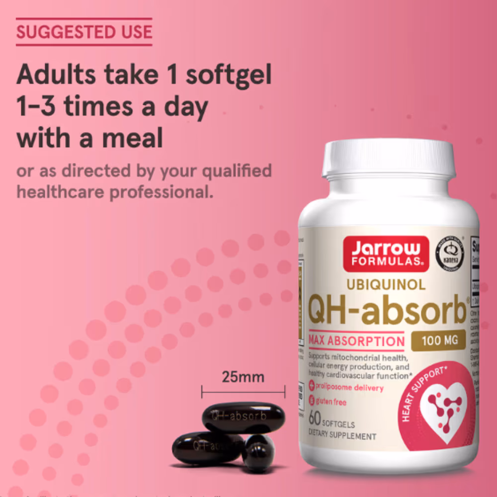 Jarrow Ubiquinol QH-Absorb 100mg Softgels 60s 2