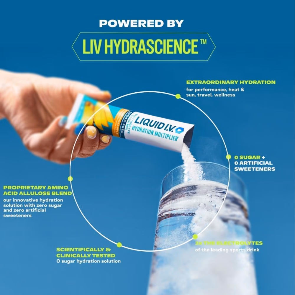 Liquid IV Hydration Multiplier  White Peach Sugar Free-14 Servings 2