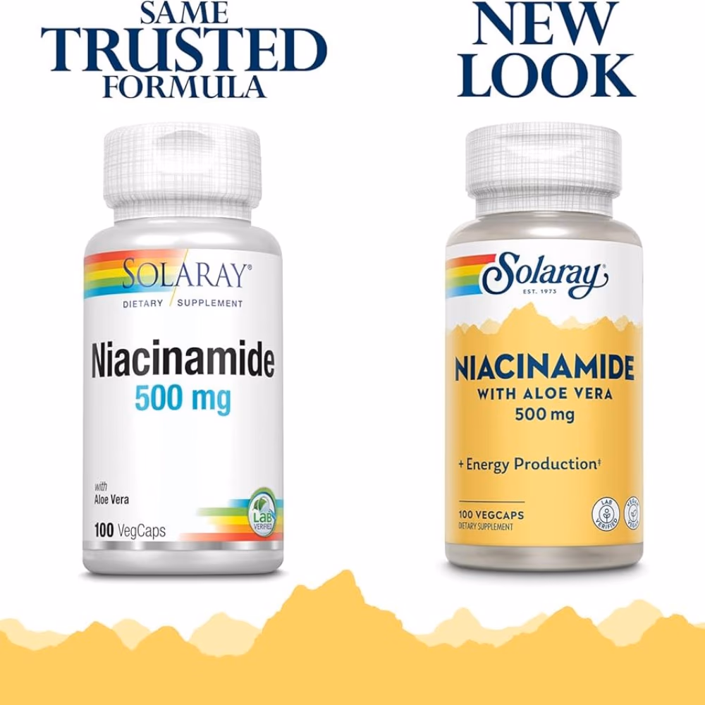 Solaray Niacinamide 500mg 100 Veg Caps 2