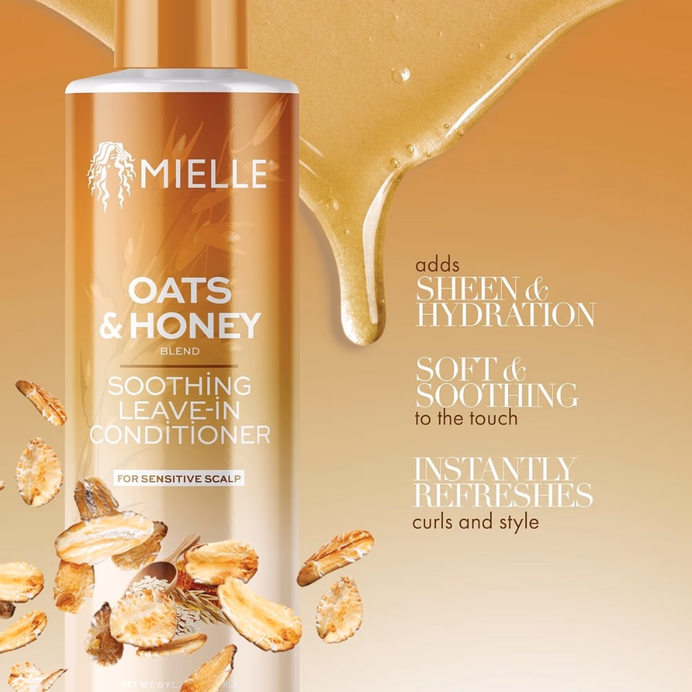 Mielle Oats and Honey Soothing Leave-In Conditioner 177ml 4