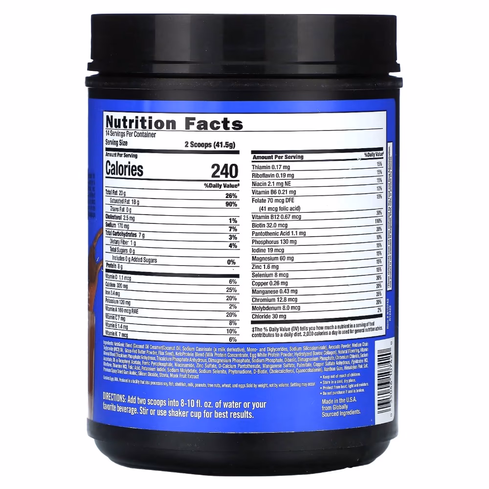 Keto Science Ketogenic Meal Shake 581gm - Chocolate Cream Flavor 2