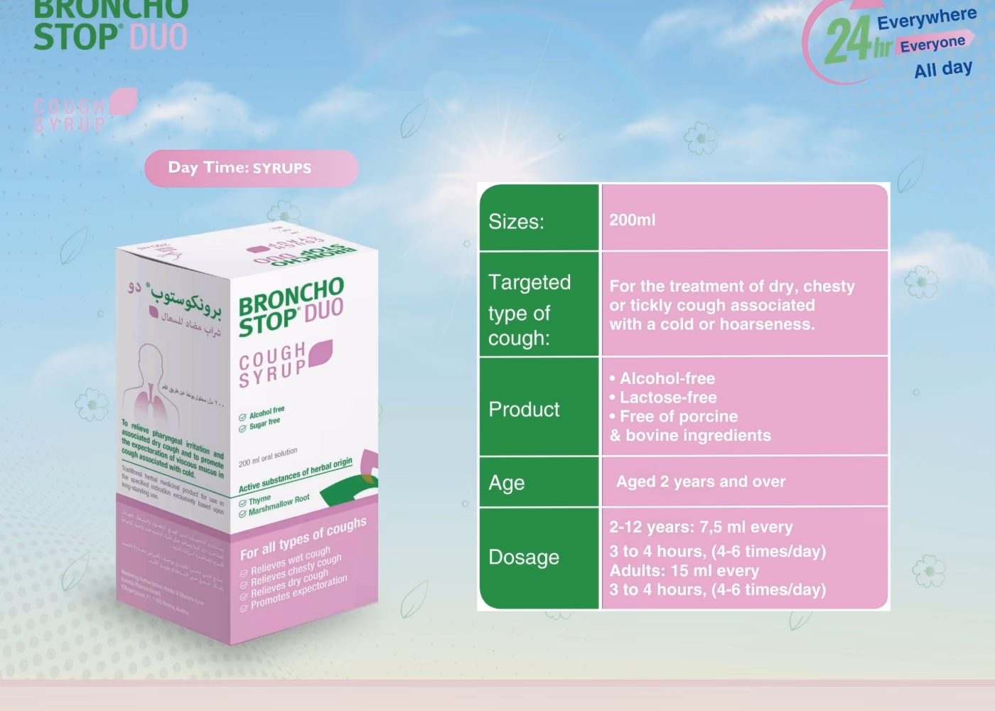 Broncho Stop Duo Cough Syrup 200ml  2