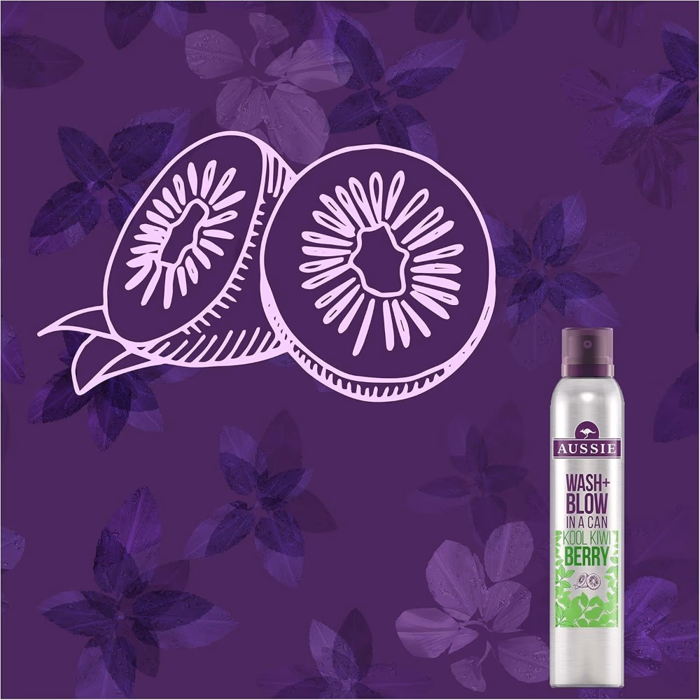 Aussie Wash & Blow Kiwi Berry Dry Shampoo 180ml 5