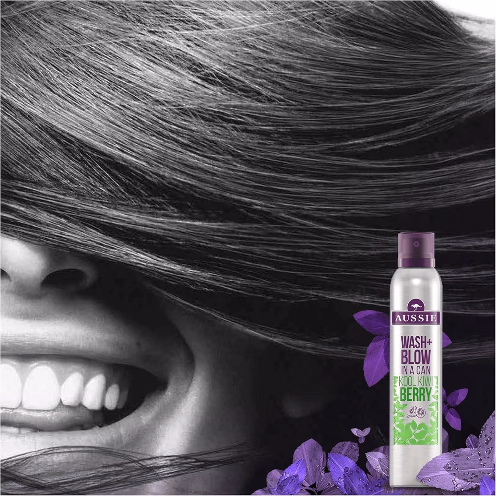 Aussie Wash & Blow Kiwi Berry Dry Shampoo 180ml 4