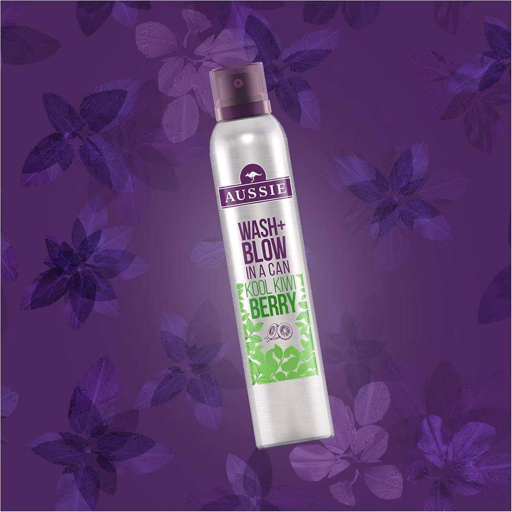 Aussie Wash & Blow Kiwi Berry Dry Shampoo 180ml 2