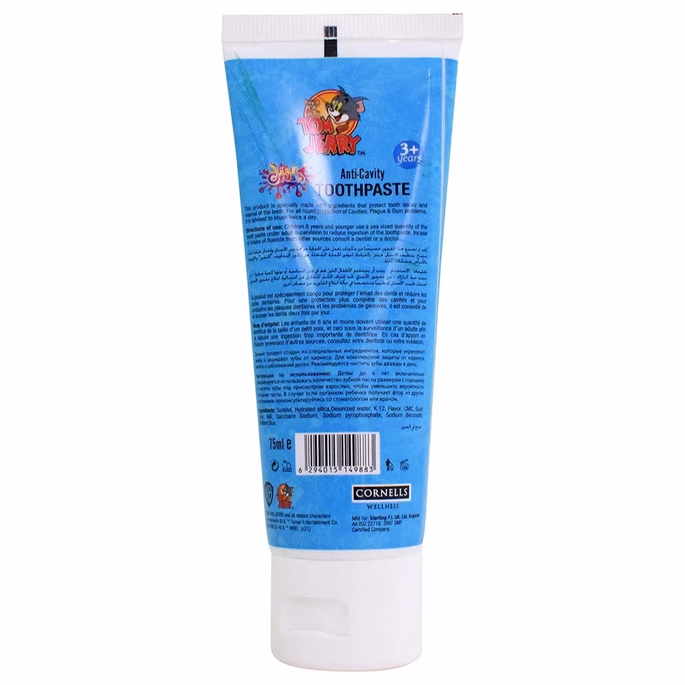 Cornells Tom & Jerry Fruit Crush Toothpaste 75ml 3