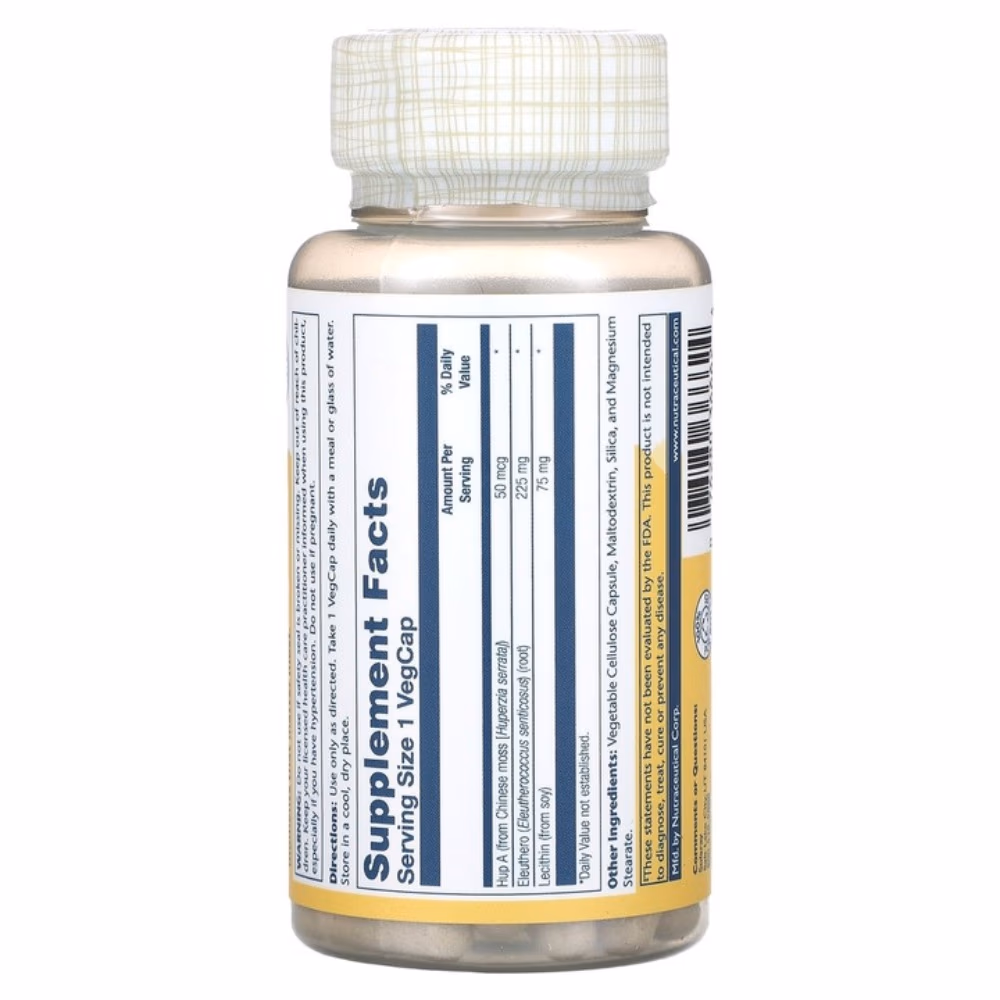 Solaray Huperzine A with Eleuthero 60 Veg Caps 2