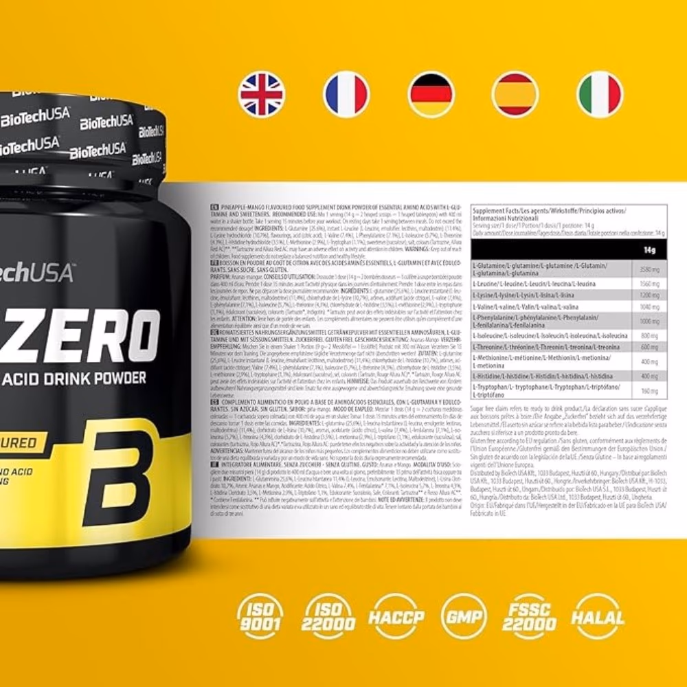 BioTechUSA EAA Zero 350gm - Pineapple Mango Flavor 4
