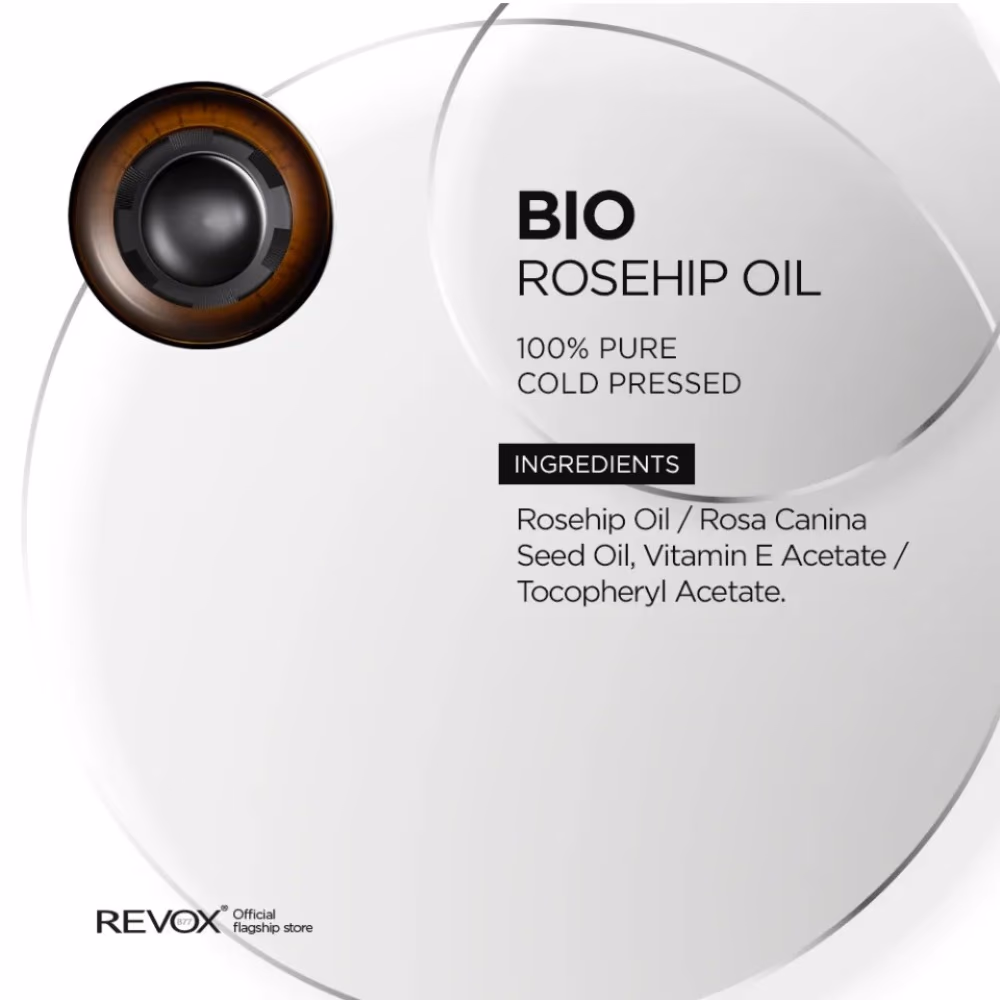 Revox Bio Rosehip Oil 100% Pure Cold Pressed 30ml 2