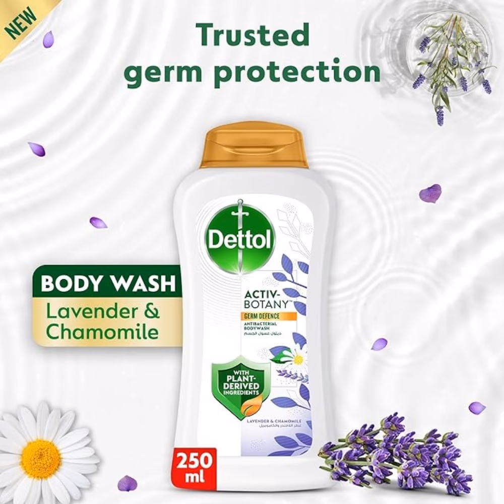 Dettol Activ-Botany Lavender & Chamomile Antibacterial Body Wash 250ml​ 2