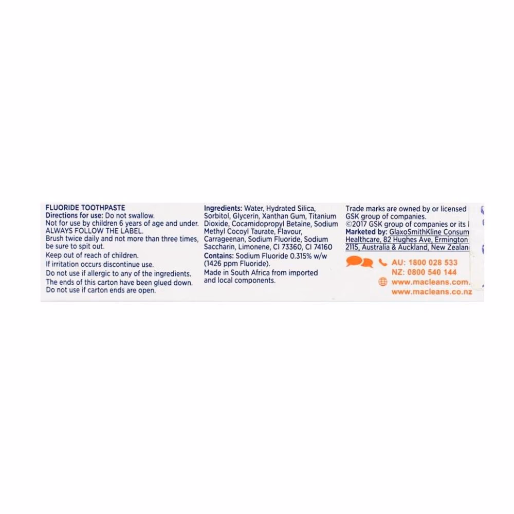 Macleans Big Teeth Toothpaste 7+ Years 63g 4