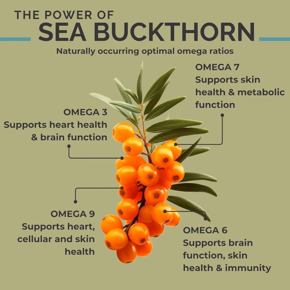 Seabuck Wonders Omega 7 Complete -120 Softgels  3