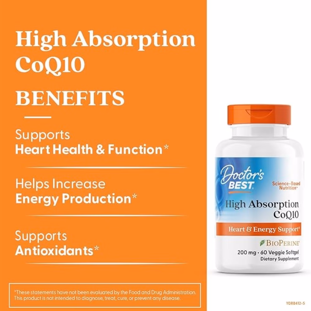 Doctor's Best CoQ10 200mg, 60 Softgels 3
