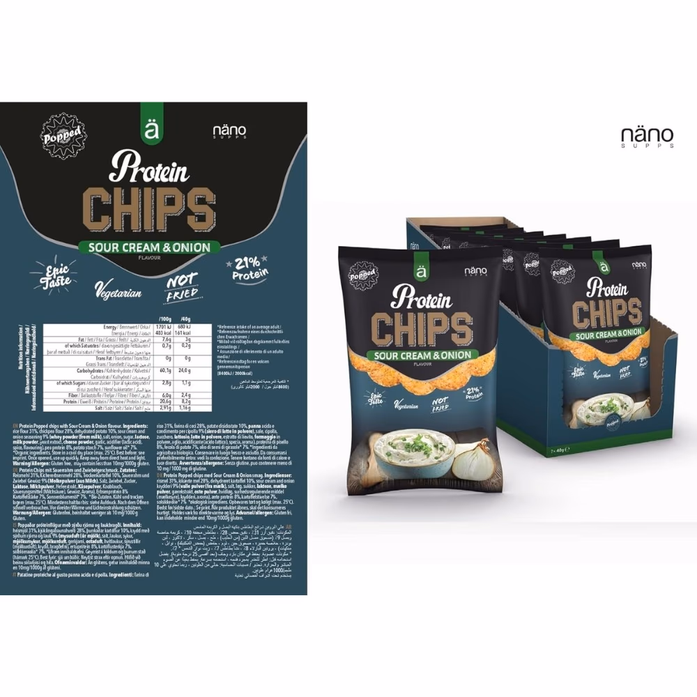 Nano Protein Chips Sour Cream and Onion 40g 4