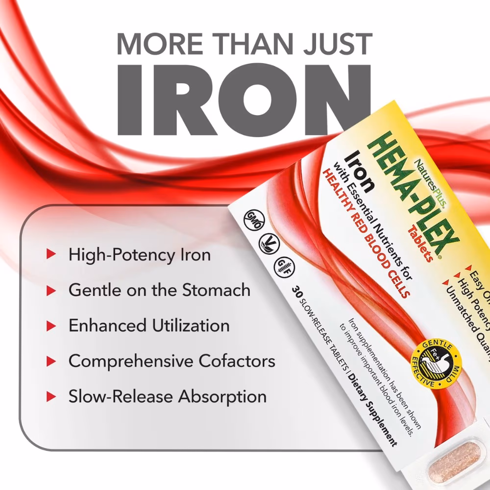 Natures Plus  Hema-plex Iron Tablet 30s 2