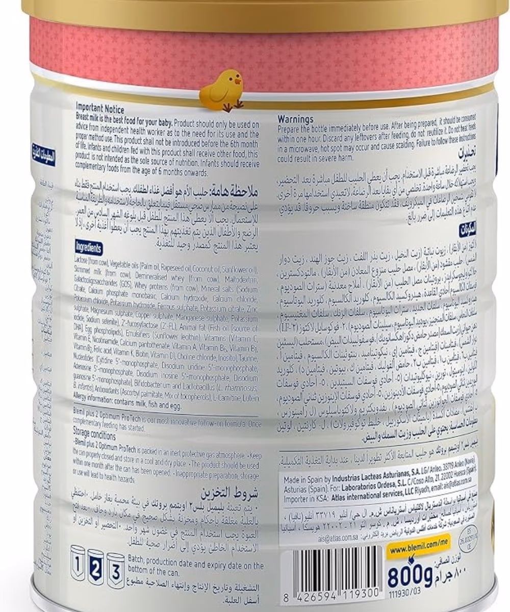 Blemil Plus 2 Optimum Protech 800g 3