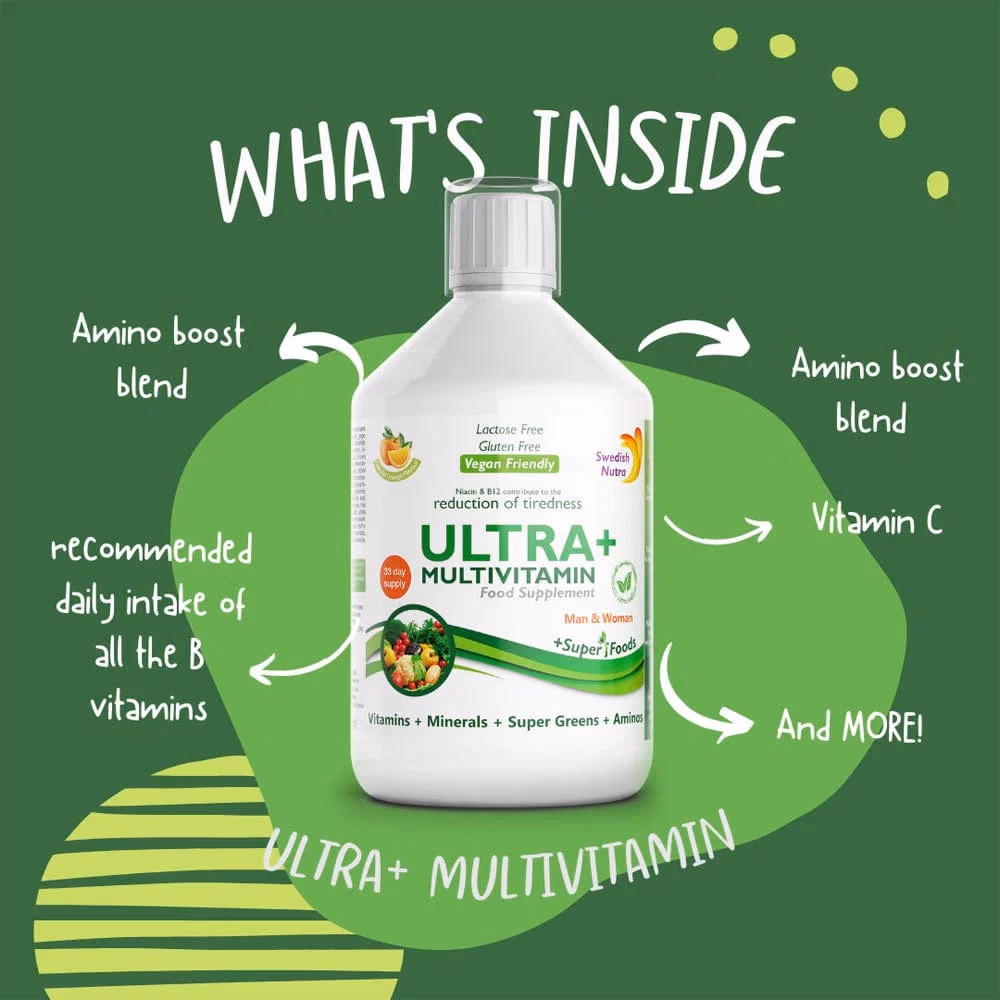Swedish Nutra Ultra+ Multivitamin Liquid 500ml 3